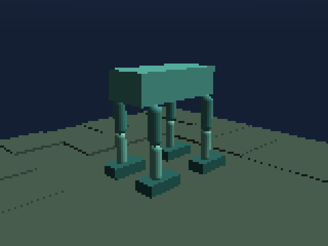 Native camera render of the quadruped environment